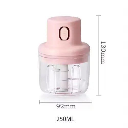 Electric Garlic Crusher USB Wireless Mini Food Chopper Electric Food Chopper Qst 250ml