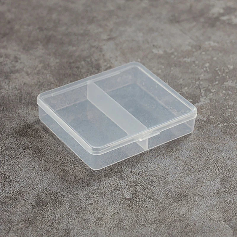 Clear Square Jewelry Bead Storage Box – Compact Plastic Organizer Bead Storage Box Qme
