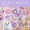 Floral Wax Seal Epoxy Stickers | DIY Scrapbook Craft Sheet Craft Sticker Sheet Qme 2