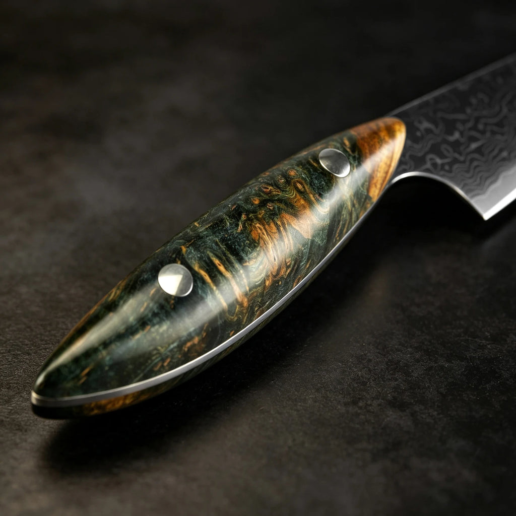 XITUO 3.5" Damascus Steel Paring Knife – Wood Handle Damascus Paring Knife Qst