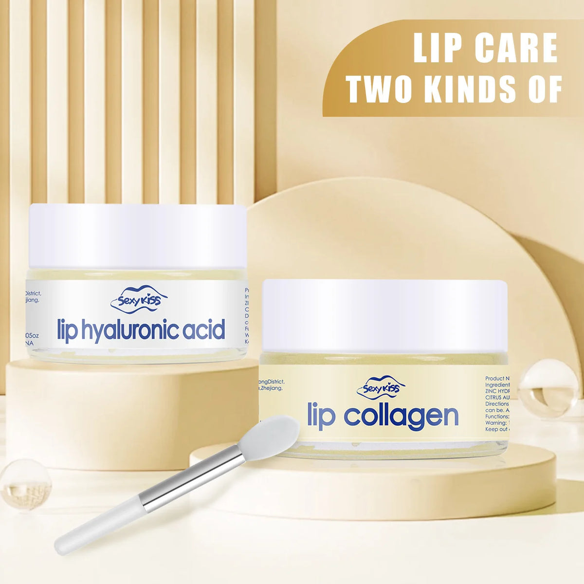 Collagen Sleeping Lip Mask 20g + Silicone Brush | Deep Moisture Sleeping Lip Mask Qst