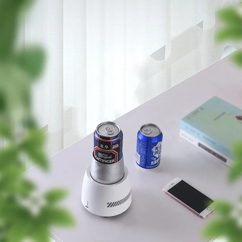 Portable Rapid Cooling Cup Cooler & Fast Ice Maker – Quiet Beverage Cup Cooler Qme