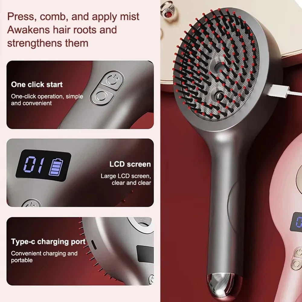 Electric Spray Massage Comb – Vibrating Scalp Massager Brush Scalp Massager Comb Qme