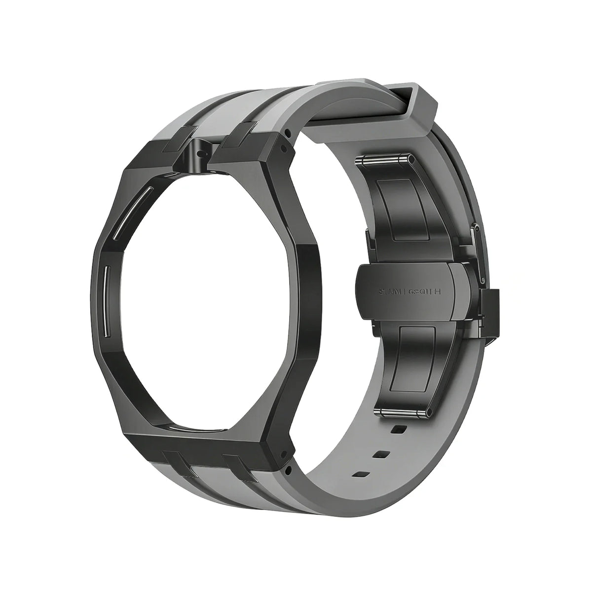 Swatch x Royal Pop Silicone Sport Band | Quick Release Strap Watch Replacement Band Qme Black Gray 12