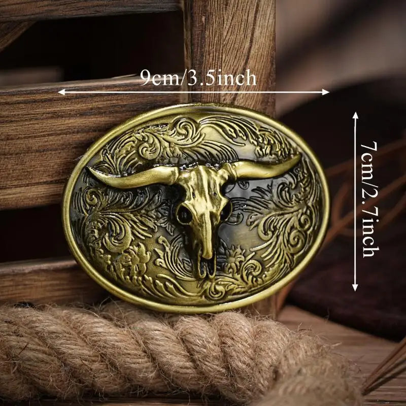 Western Belt Buckle – Vintage Cowboy Rodeo Silver | Men & Women