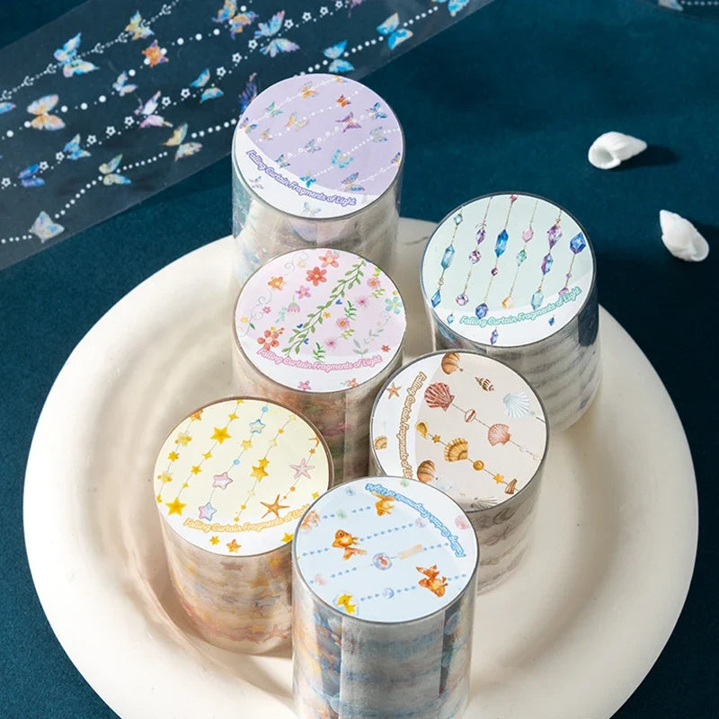 Star Gem Beaded Curtain PET Tape – DIY Journal & Craft Decor Decorative Craft Tape Qme