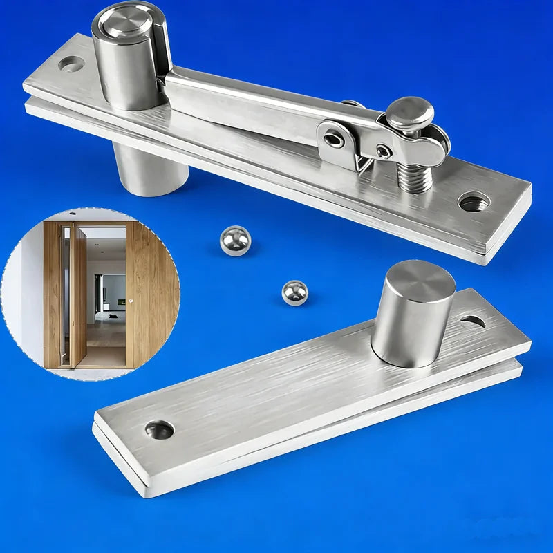 360° Stainless Steel Pivot Hinge – Hidden Secret Door Hardware Pivot Door Hinge Qst Silver