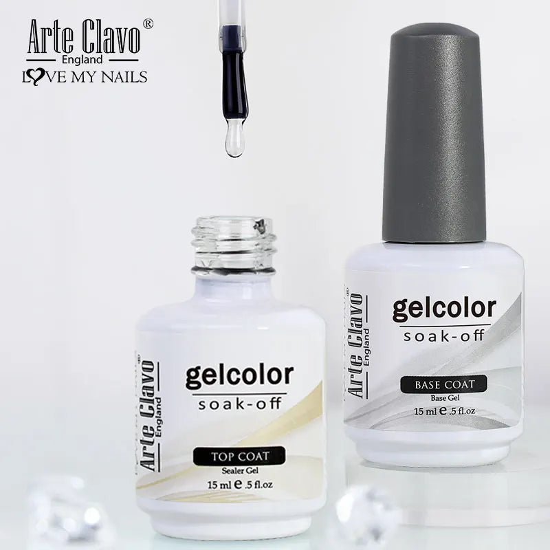 Arte Clavo Base Coat Gel Nail Polish UV LED Lamp – 15ml Gel Nail Polish Qme