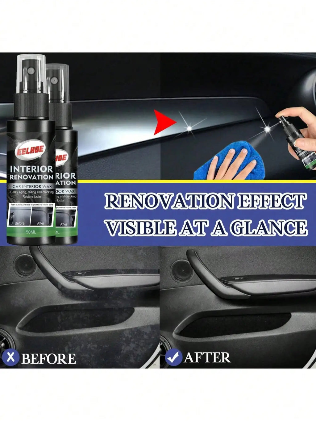 Car Dashboard Repair Spray – Interior Refurbishing & Protection Car Interior Spray Qme