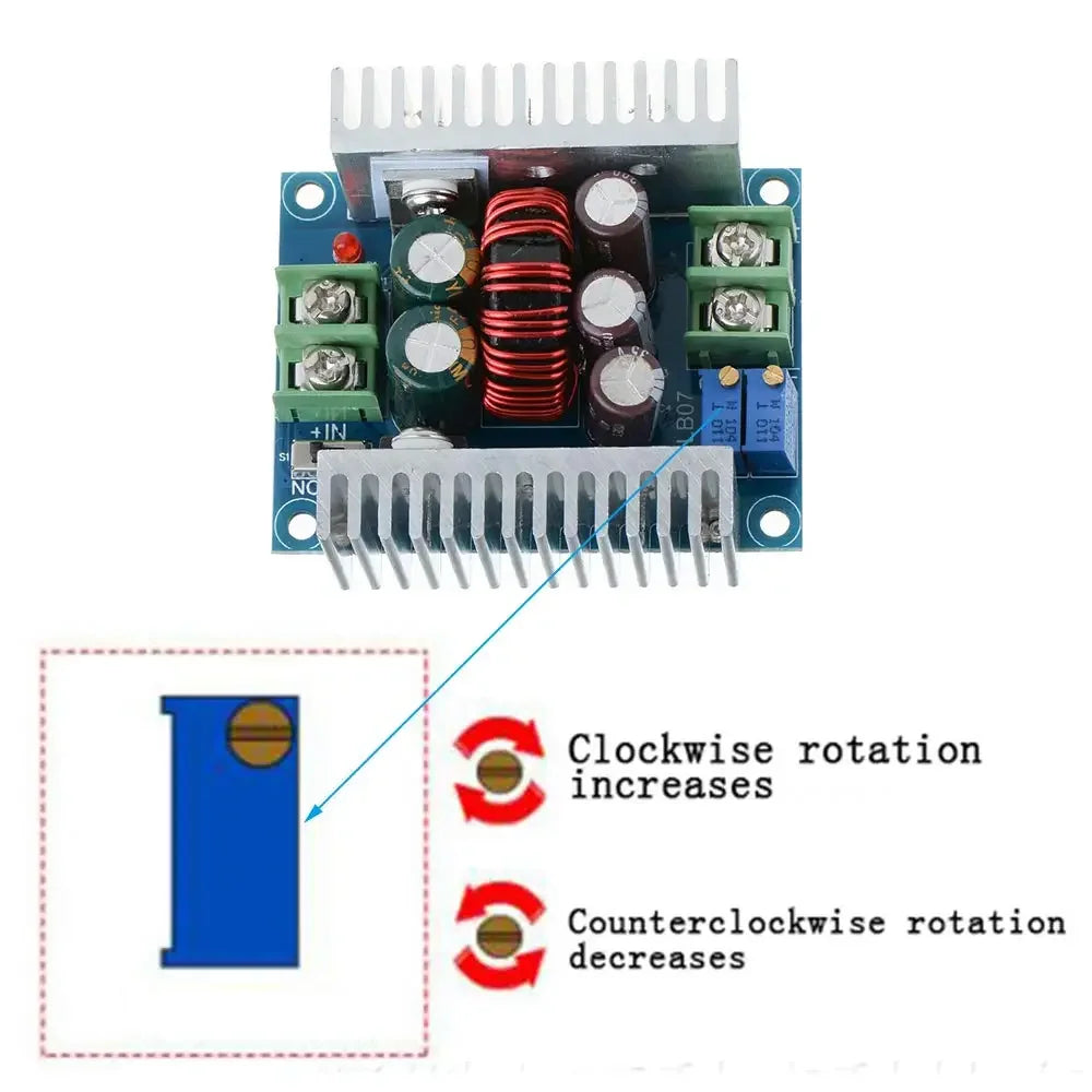 20A 300W CC CV Buck Converter DC 6-40V to 1.2-36V Step-Down Buck Converter Module Qme