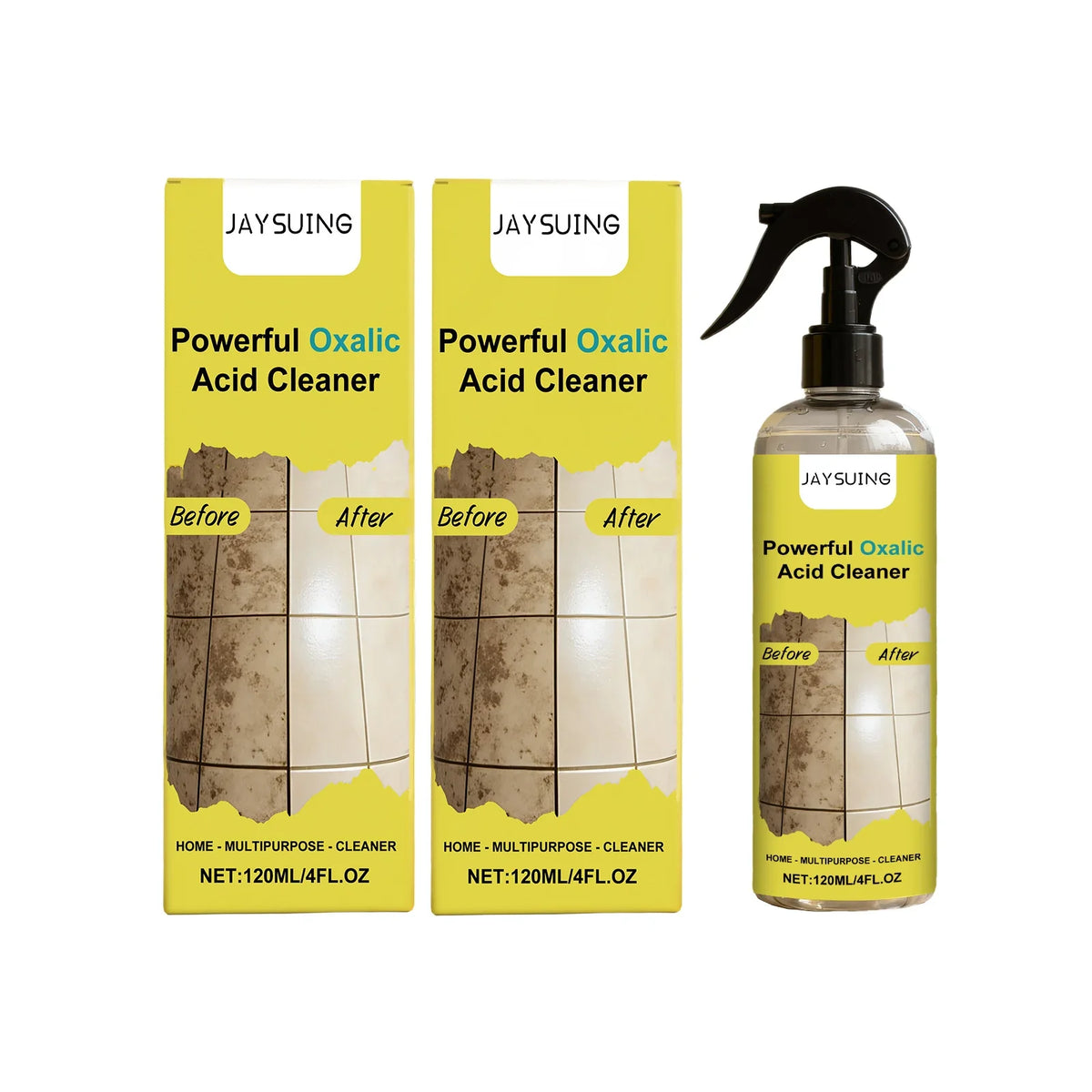 Oxalic Acid Cleaning Spray | Limescale & Stain Remover 120ml Household Cleaning Spray Qme 2 x 120ml Boxed