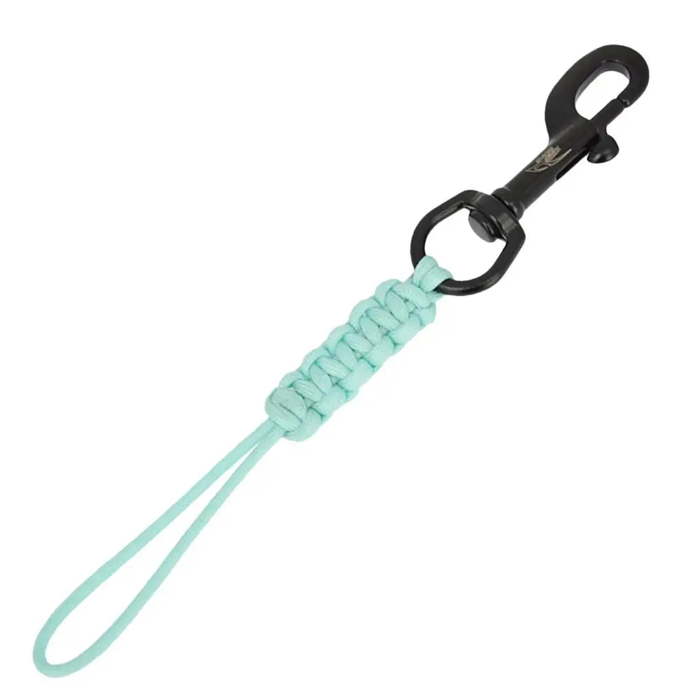 Braided Diving Clip Lanyard Anti-Lost Bolt Snap Swivel Hook Diving Clip Lanyard Qme Lake Blue China Mainland