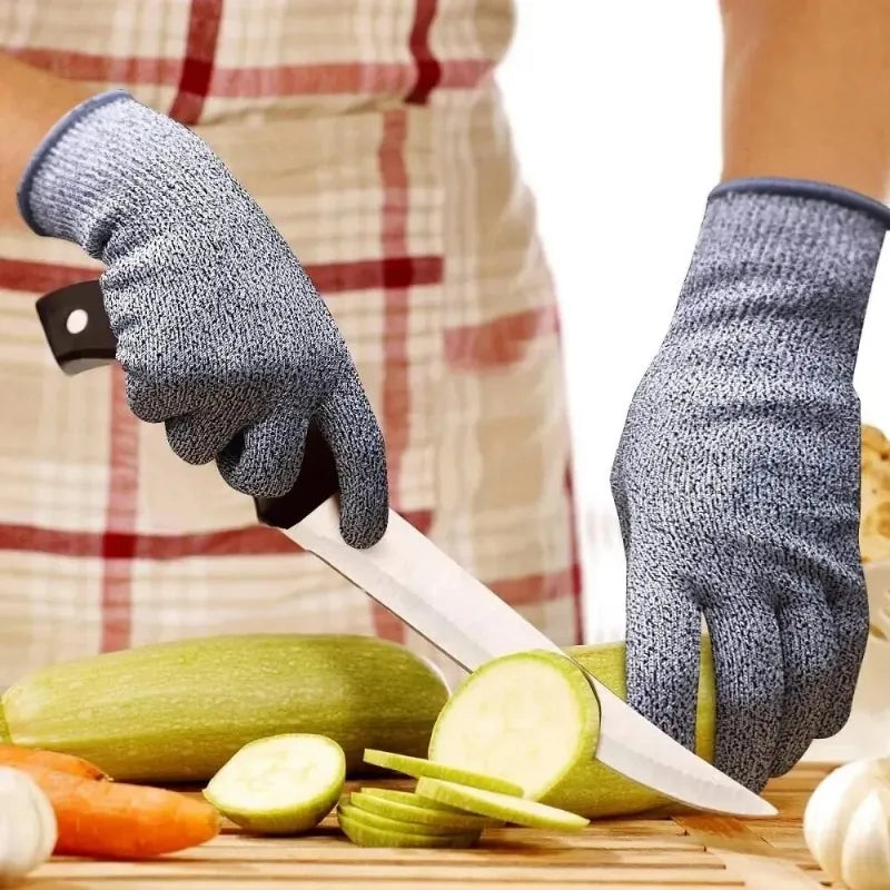 3-Pack Cut Resistant Gloves Food Grade Level 5 Safety Cut Resistant Gloves Qme