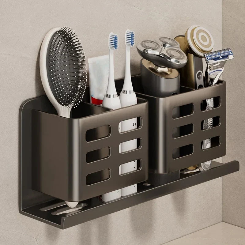 Multifunctional Bathroom Toothbrush Holder & Shelf Organizer Bathroom Storage Organizer Qme