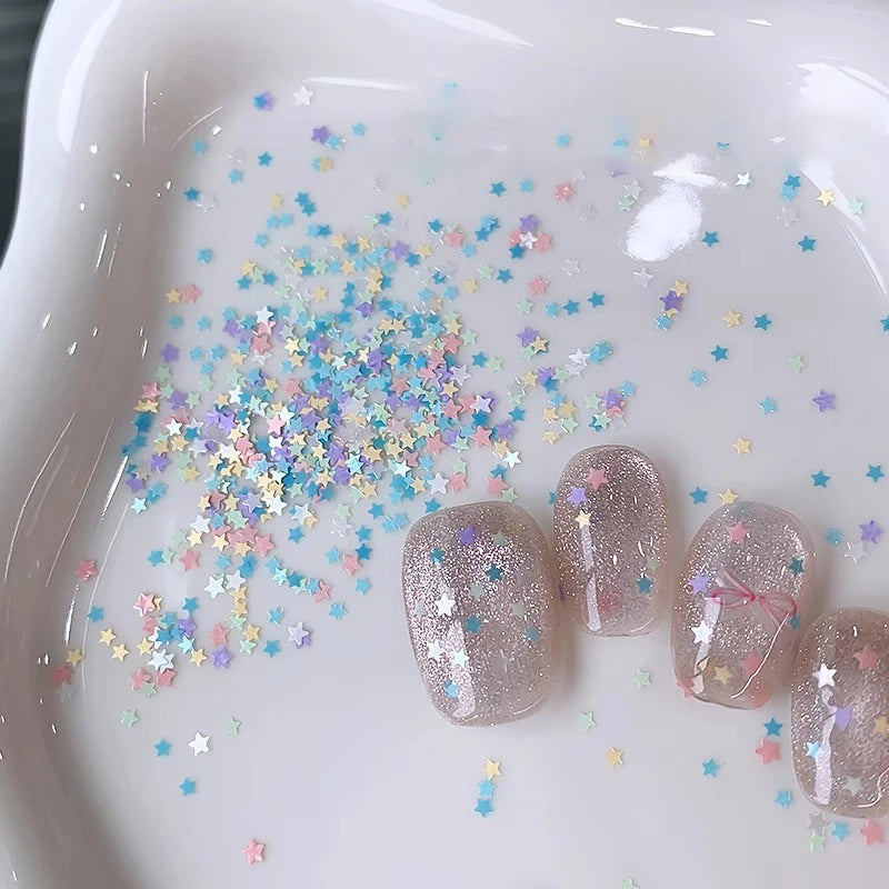 Macaron Star Nail Glitter Sequins – DIY Nail Art Charm Decorations Nail Art Sequins Qst