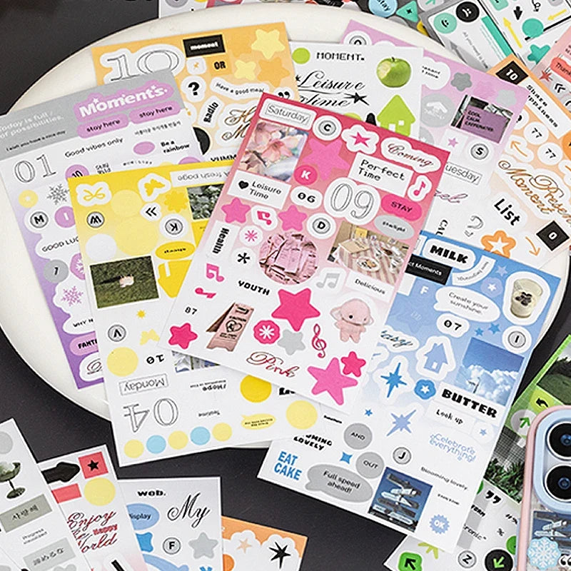 Y2K Sweet Cool Sticker Book – Scrapbooking & Craft Decor Decorative Sticker Book Qme