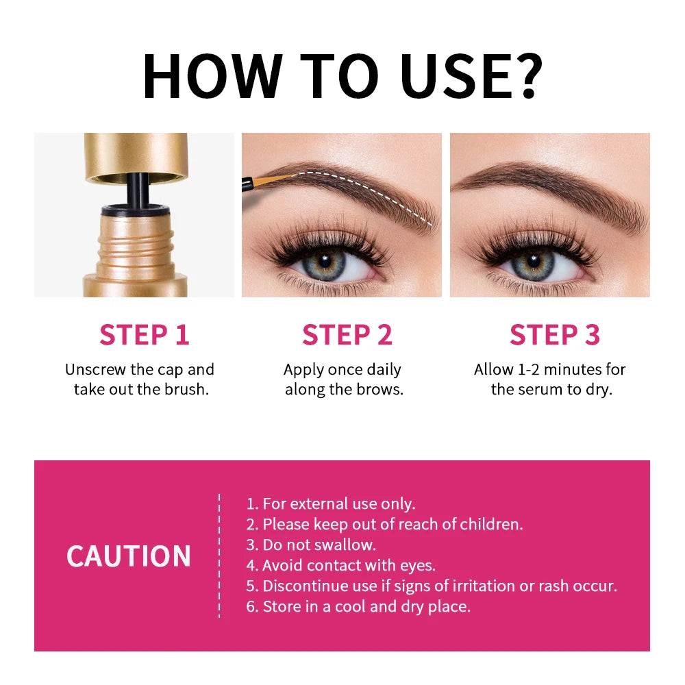 Lakerain Eyebrow & Eyelash Growth Serum – Thickening Essence Lash & Brow Serum Qst
