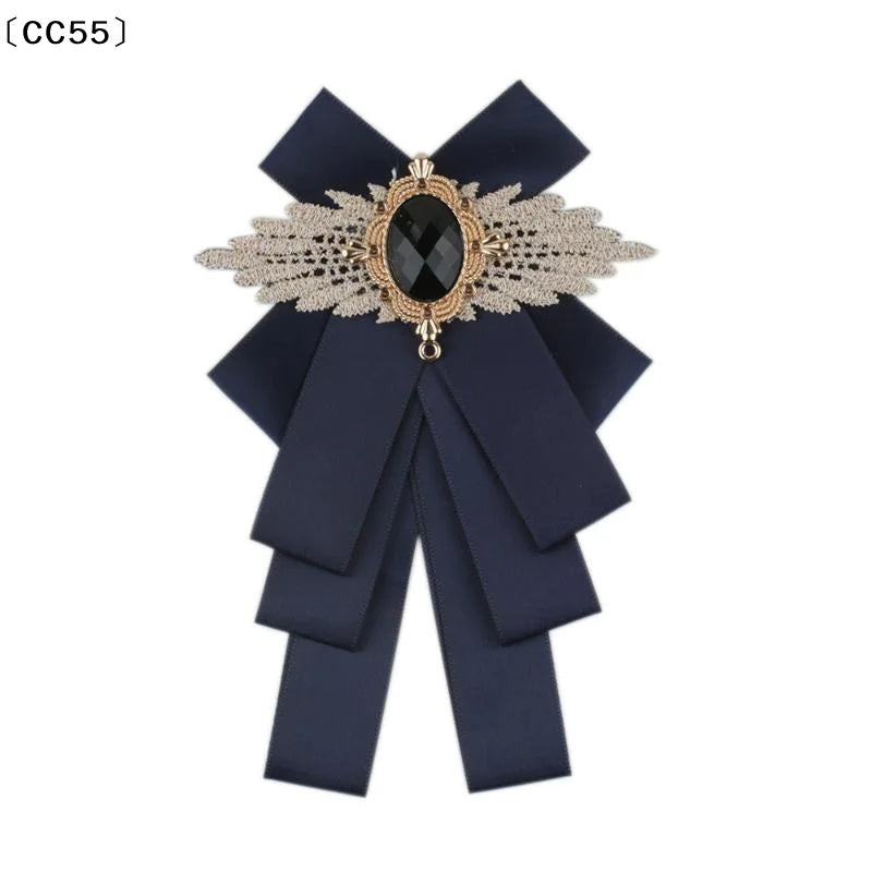 Solid Vintage Bow Tie Detachable Collar Shirt Accessory Bow Tie Collar Qst