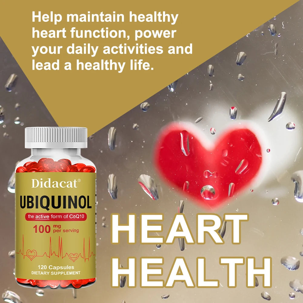 Ubiquinol CoQ10 Capsules – Antioxidant & Heart Health Support CoQ10 Supplement Qst