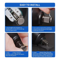 Impact Wrench Retaining Ring Clip & O-Ring Set 1/2" & 3/8" Impact Wrench Accessories Qme Black