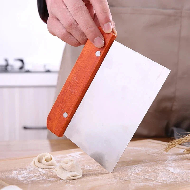 Stainless Steel Pastry Cutter Set – Dough Scraper & Noodle Knife Pastry Cutter Set Qme