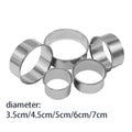 Stainless Steel Round Dumpling & Biscuit Cutter Set – 5 Sizes Pastry Dough Cutter Set Qme Round