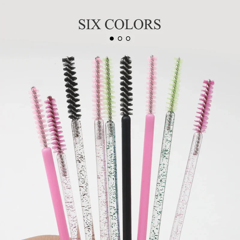 NATUHANA 50 Disposable Mascara Wands & Eyelash Spoolies Disposable Spoolie Brushes Qme