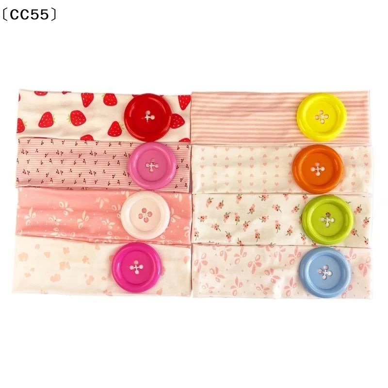Retro Y2K Cute Print Button Headband – Women's Hair Band Fashion Headband Qst
