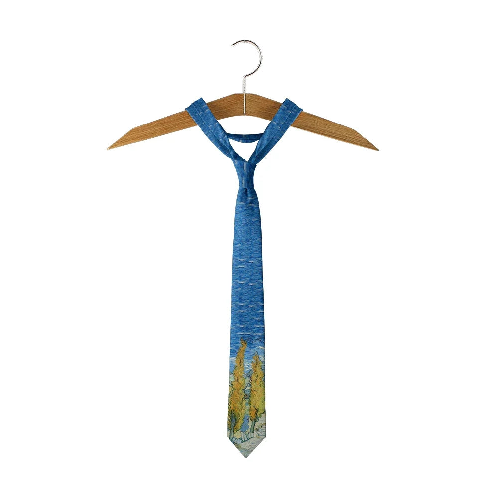 Screaming Sailing Cat Novelty Necktie – Funny Men's Print Tie Novelty Print Necktie Qme