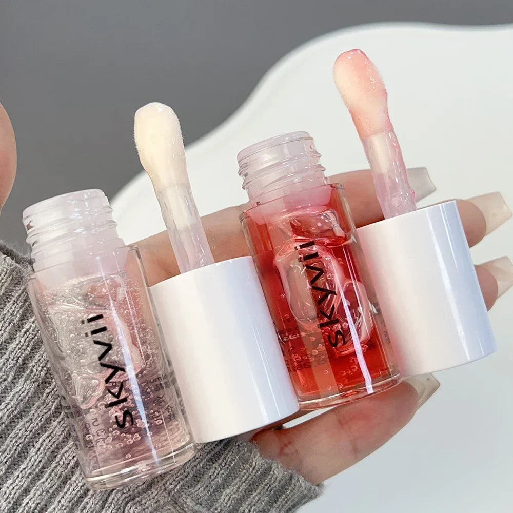 Strawberry Jelly Lip Oil Glossy Tint Glaze | Moisturizing Lip Color Tinted Lip Oil Glaze Qme