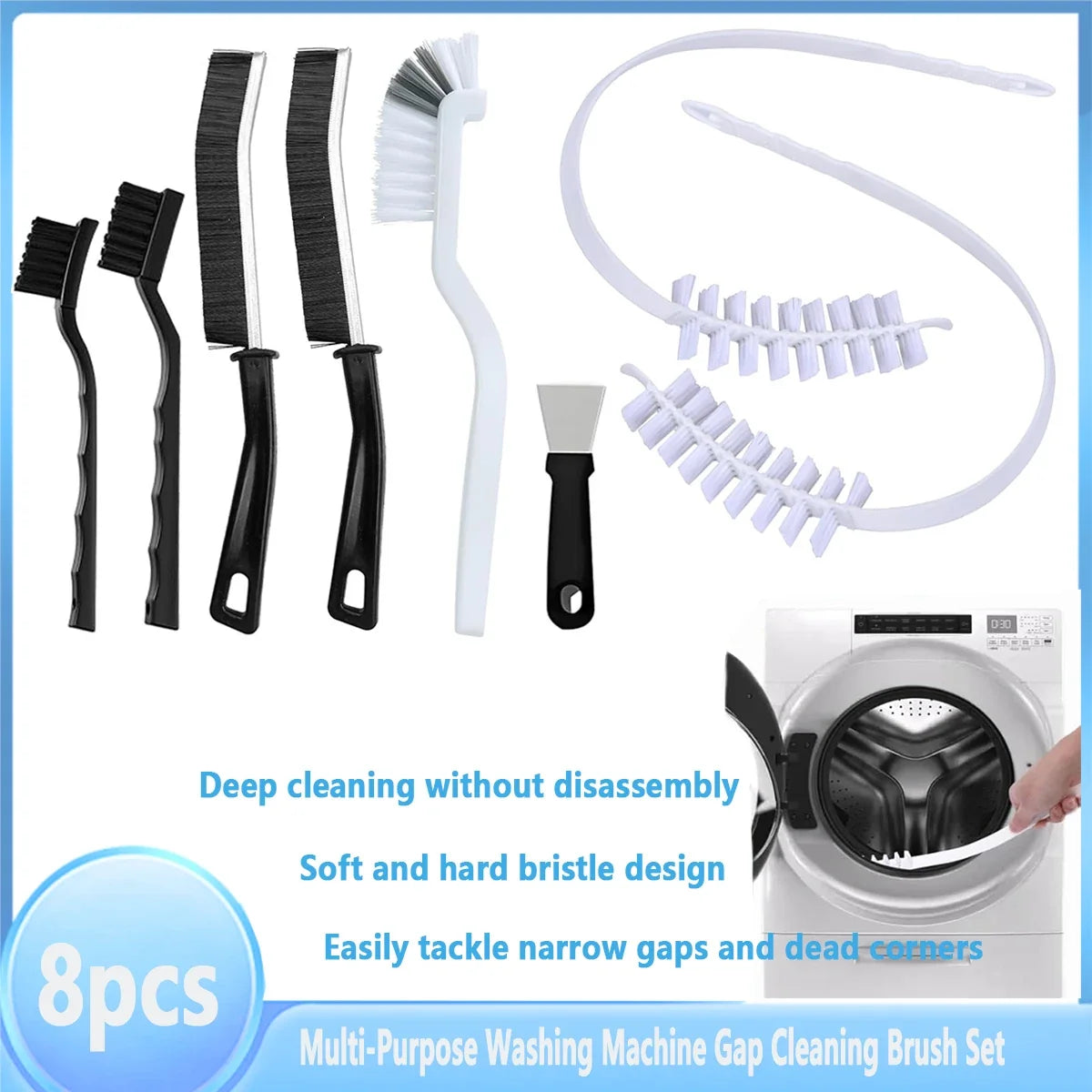 Washing Machine & Dryer Vent Cleaning Brush – Crevice Tool Crevice Cleaning Brush Qme M-Brush-8