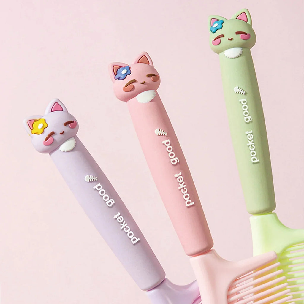 Cute Cartoon Cat Hair Comb – Women's Styling Comb Hair Styling Comb Qme