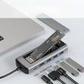 USB Hub M.2 SSD Dock with Type-C & HDMI for MacBook USB-C Docking Station Qme USB3.0 6-in-1