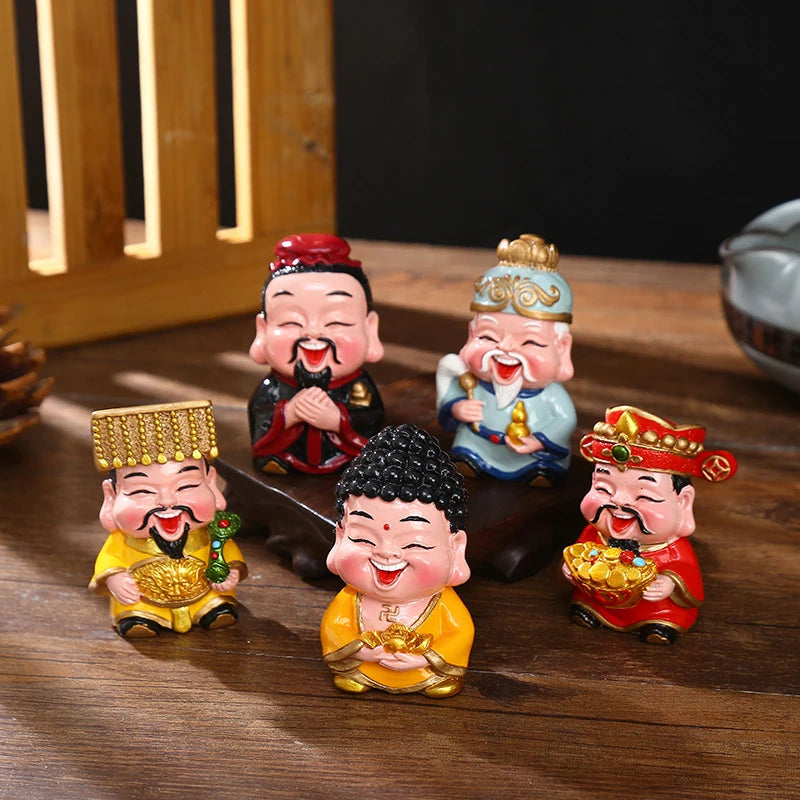 Resin God of Wealth Feng Shui Statue – Home & Office Decor Feng Shui Figurine Qst