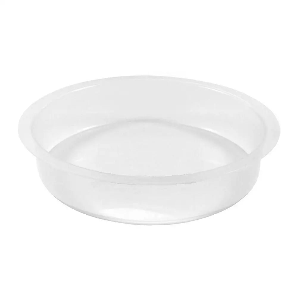 Transparent Circular Bird Feeder Bowl | Plastic Feeding Dish Bird Feeder Bowl Qme white