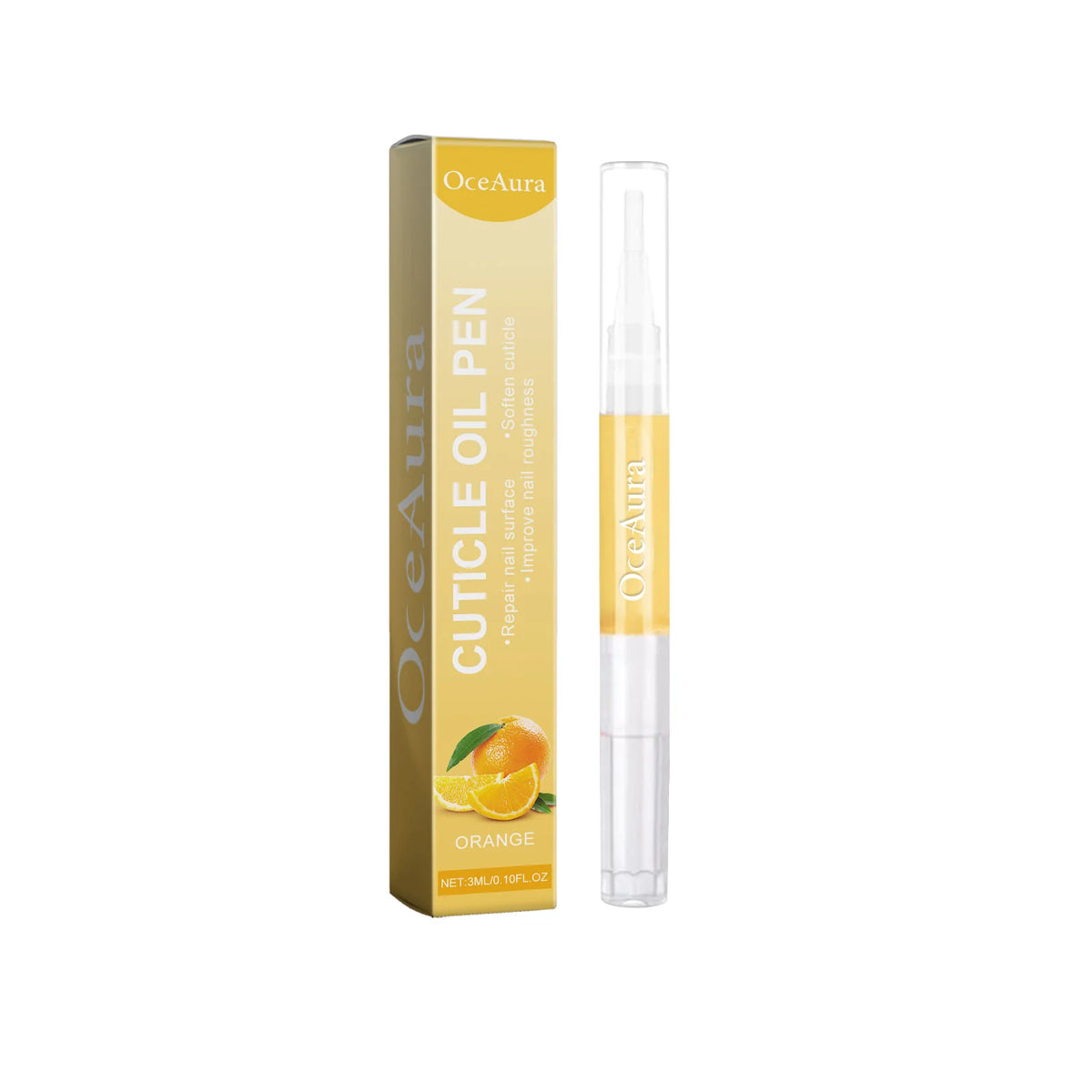 OceAura Nail Cuticle Oil Pen 3ml – Fruit Extract Nail Care Nail Cuticle Oil Pen Qst Orange