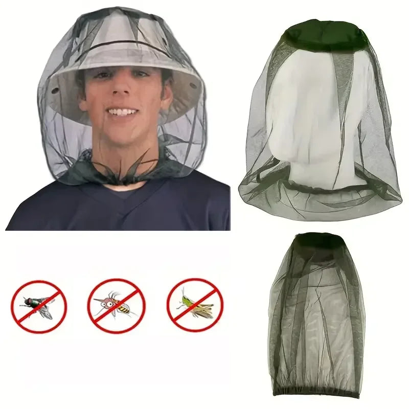 Mosquito Head Net Hat – Mesh Bug Cap for Outdoor Activities Insect Net Hat Qst