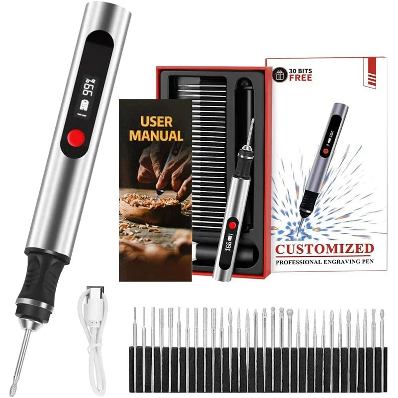 USB Cordless Electric Engraving Pen – Mini Rotary Tool Cordless Rotary Tool Qme