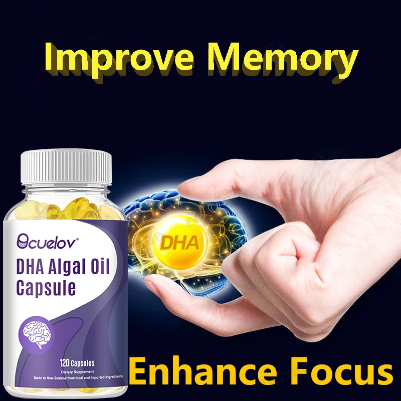 Algal Oil DHA & EPA Omega-3 Capsules – Brain & Eye Support Omega-3 Supplement Qst