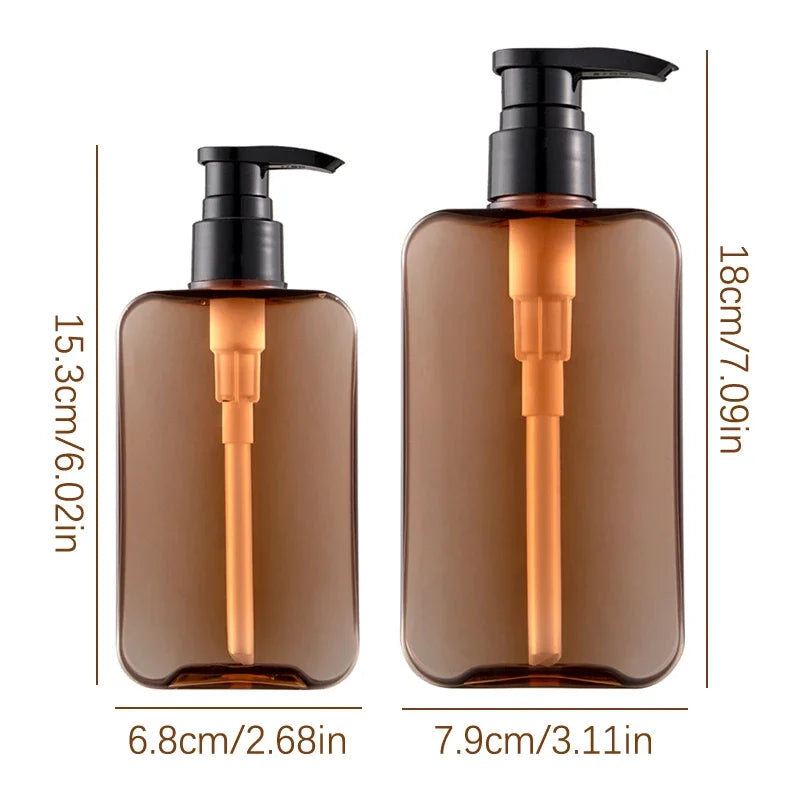 Square Clear Pump Dispenser Bottles – Soap, Shampoo & Lotion Pump Dispenser Bottle Qme