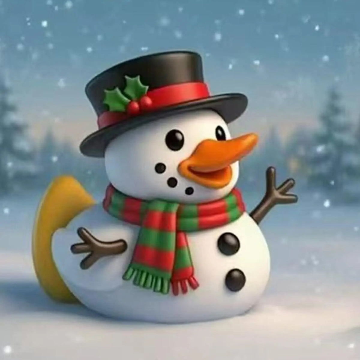 Duck Garden Statue Resin Christmas Collectible Figurine Decorative Figurine Qme