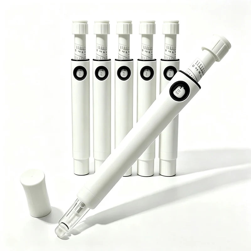 D7 50IU Disposable Dual-Chamber Injection Pen – Precise Dosing Disposable Injection Pen Qst 5PCS White