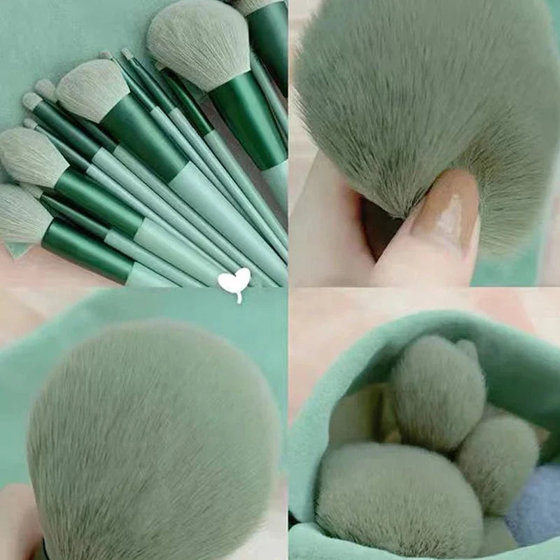 8-Piece Pro Makeup Brush Set – Kabuki, Eyeshadow & Foundation Makeup Brush Set Qme