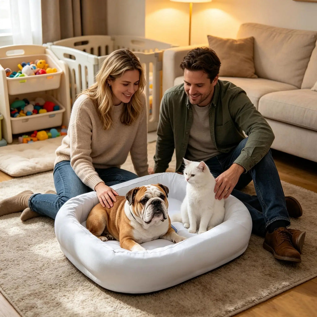 Dog Bed Cover – Dustproof Pet Mattress Protector, Elastic Fit Pet Bed Cover Qme