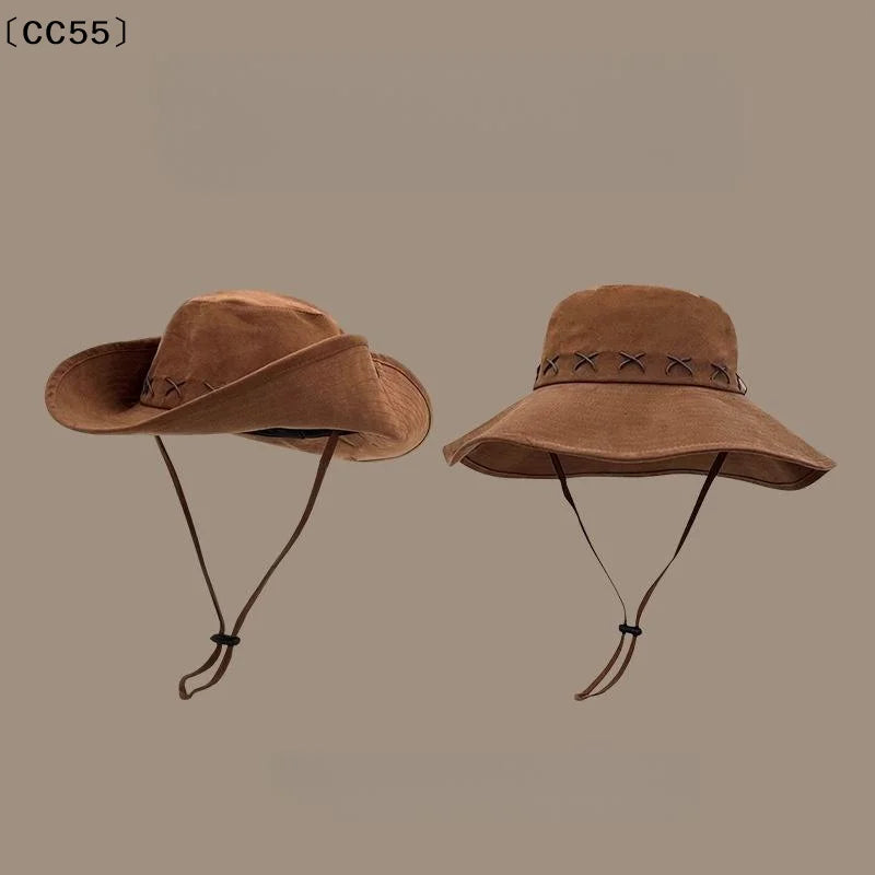 Wide Brim Western Cowboy Hat – Outdoor Sun Hat Women Men Wide Brim Hat Qst