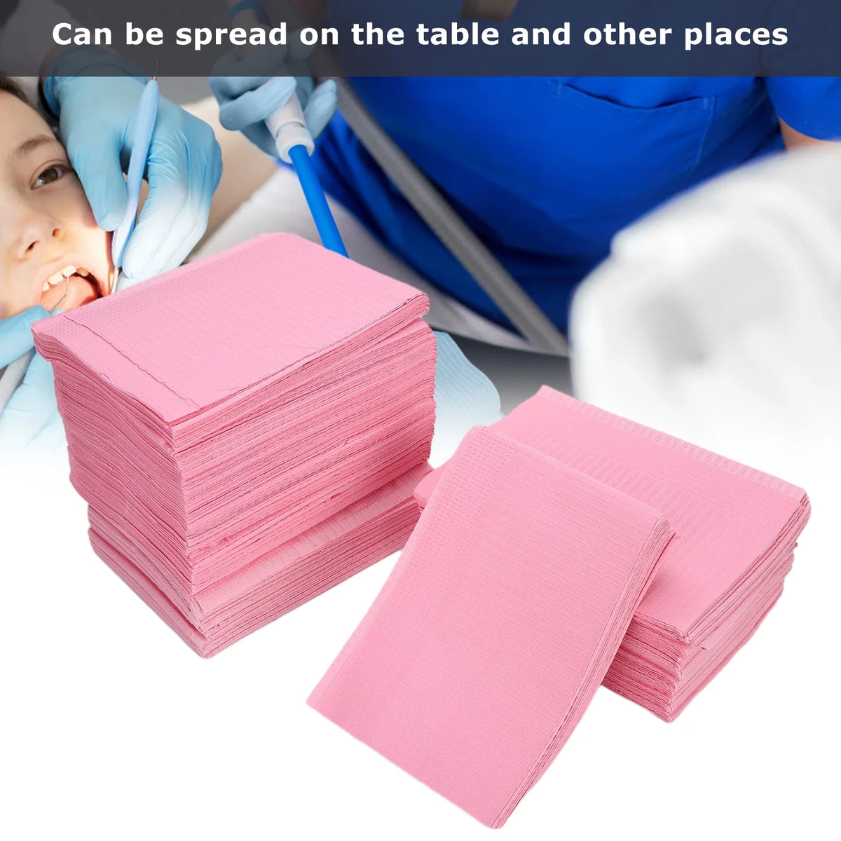 Disposable Waterproof Table Mat Bibs Tattoo & Piercing 125pk Disposable Table Mat Qme