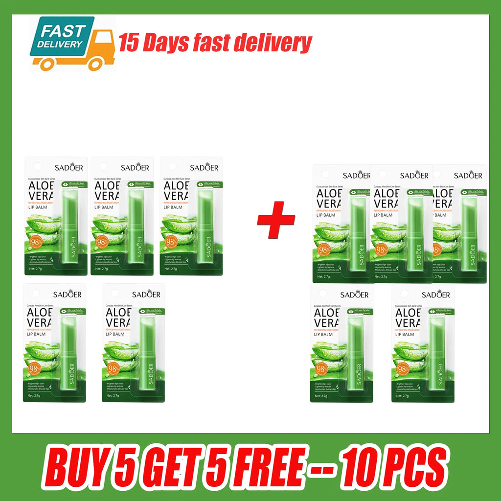Aloe Vera Lip Balm – Hydrating, Nourishing & Moisturizing Lip Balm Qst Buy 5 get 5-10pcs