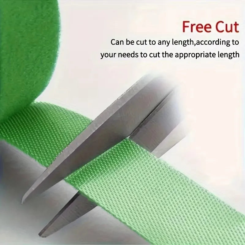 3 Rolls Green Garden Twine Plant Ties Nylon Hook & Loop Garden Plant Ties Qme