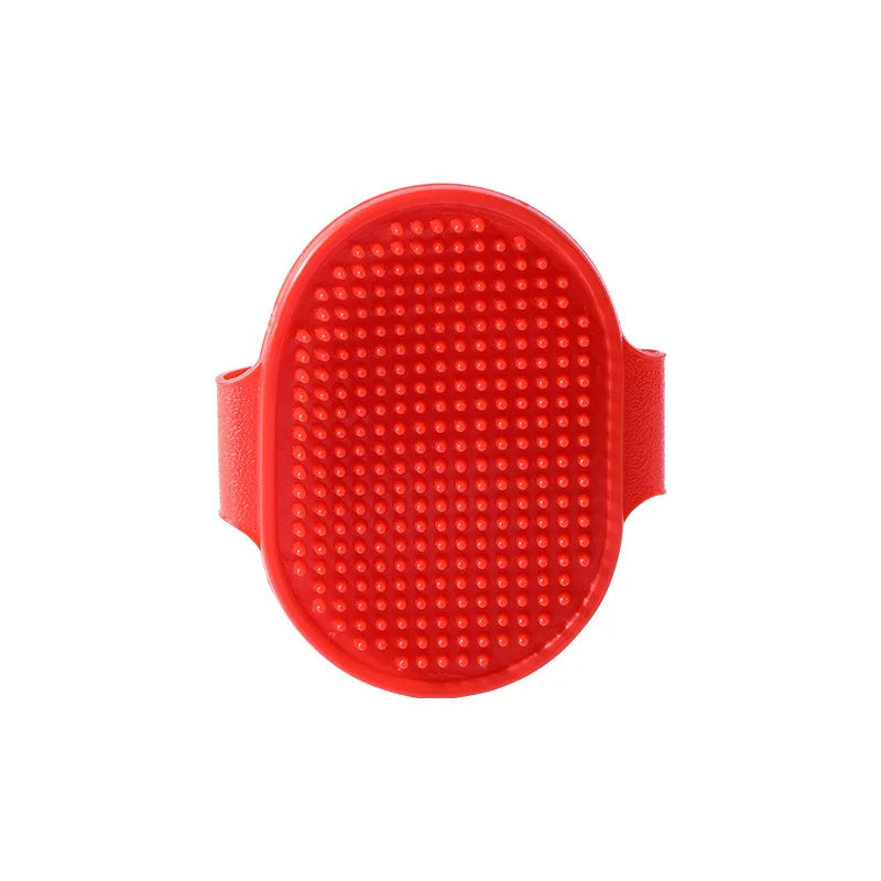 Soft Rubber Pet Grooming Glove – Cat & Dog Bath Brush Pet Grooming Glove Qme red