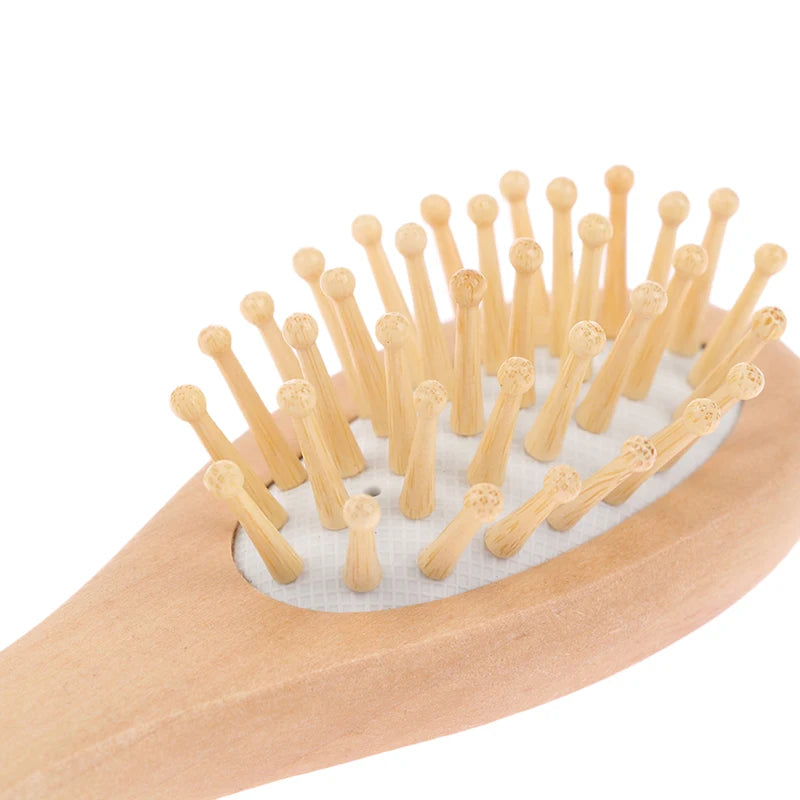 Soft Baby Hair Brush & Comb Set – Wooden Handle Newborn Baby Grooming Set Qst